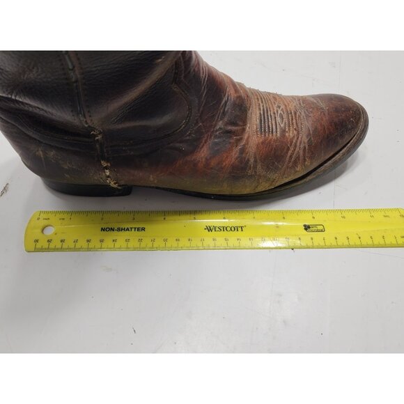 Tony Lama Mens Leather Pull On Western Cowboy Work Boots Brown Size 9 EE main image 13